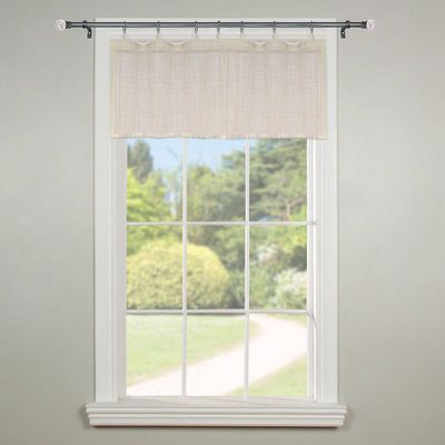Sheer bamboo ring valance - off-white (48"" x 12"")
