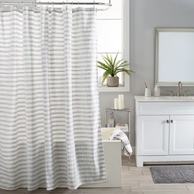 Camden shower curtain - grey white