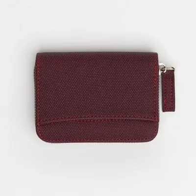 Small zip wallet textured