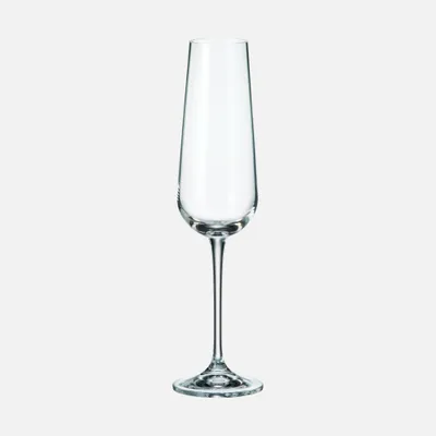 Gusto set of 6 champagne flutes by crystal bohemia