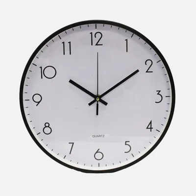 Modern white wall clock - 12""