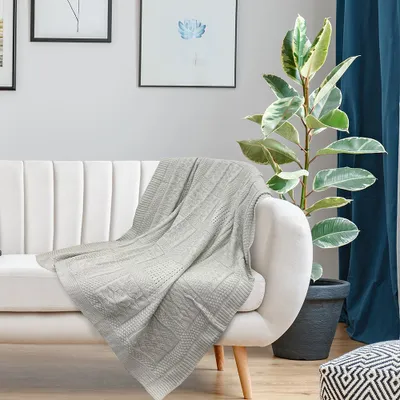 Cortland throw - grey - 50""x60""