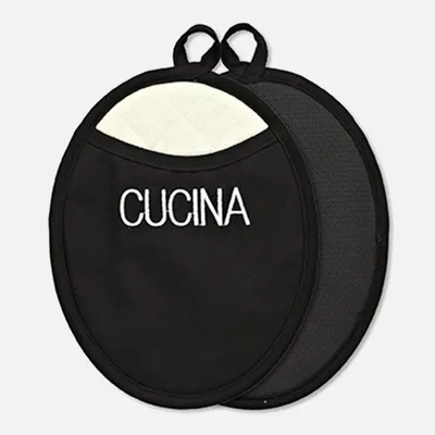 Set of 2 cucina black pot holders