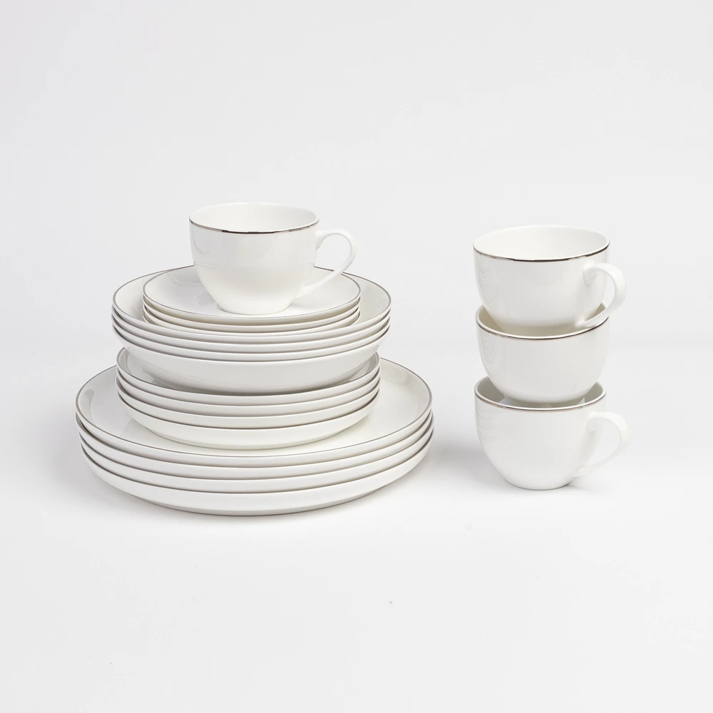 Strand Platine 20-Piece Dinnerware Set