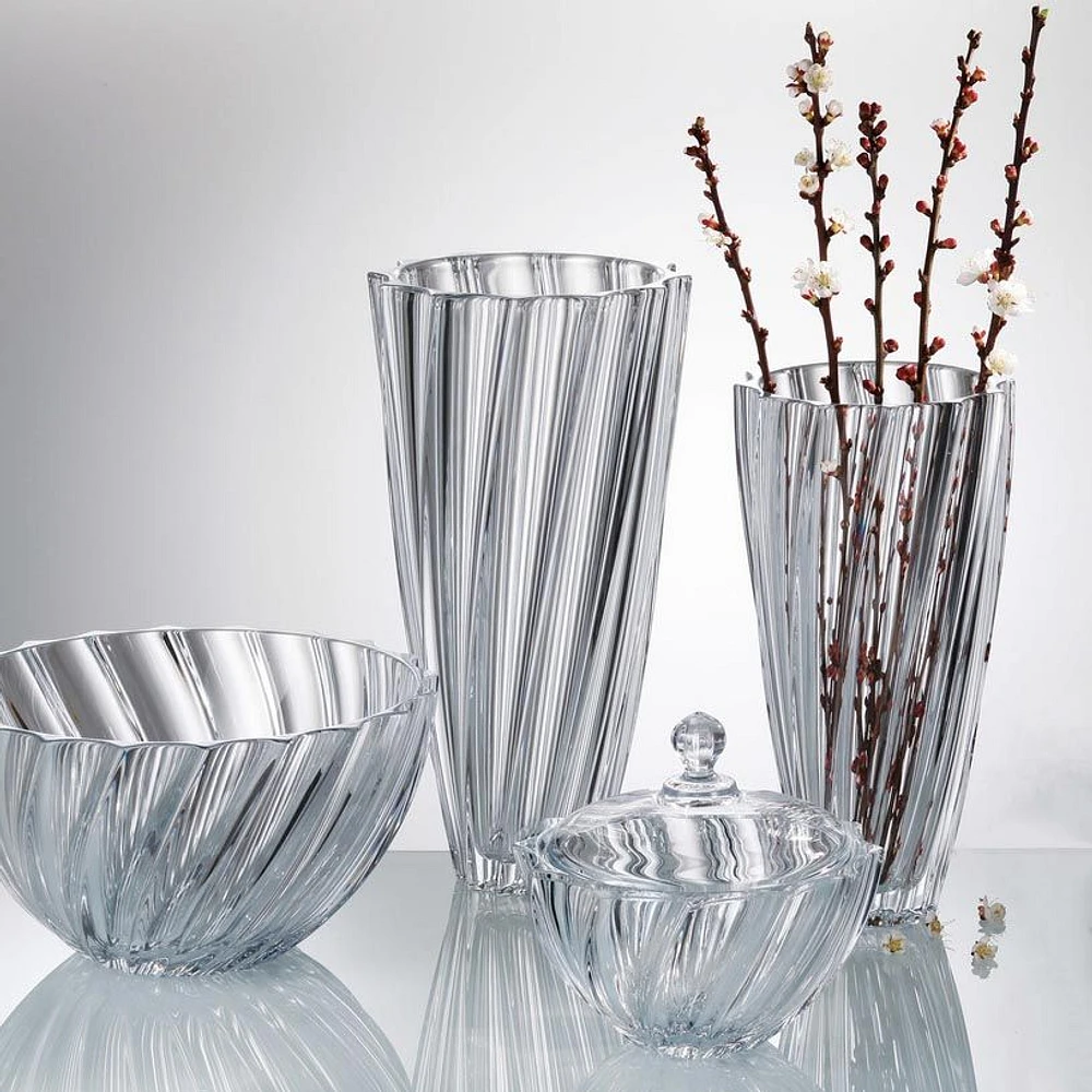 Crystal Bohemia Scallop Vase 30.5cm by Brillant