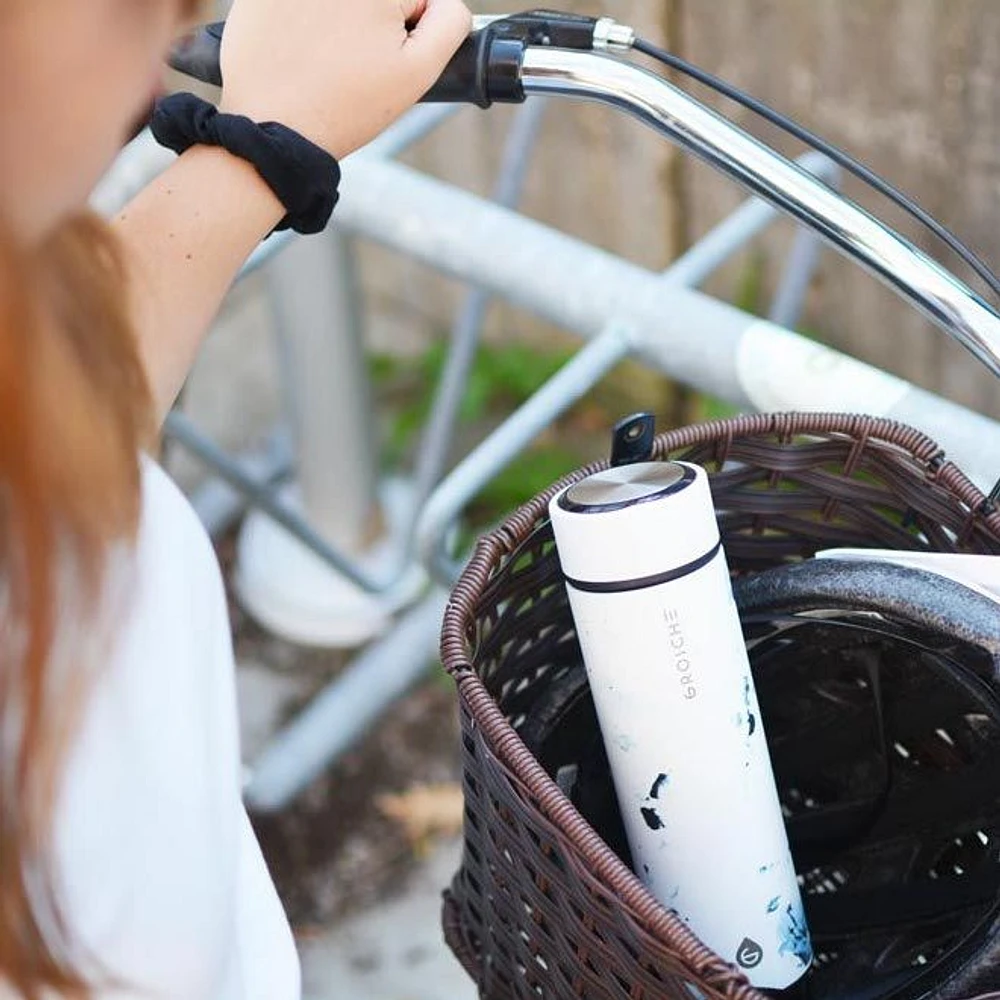 Bouteille Grosche « Chicago » effet marbre avec infuseur en acier inoxydable