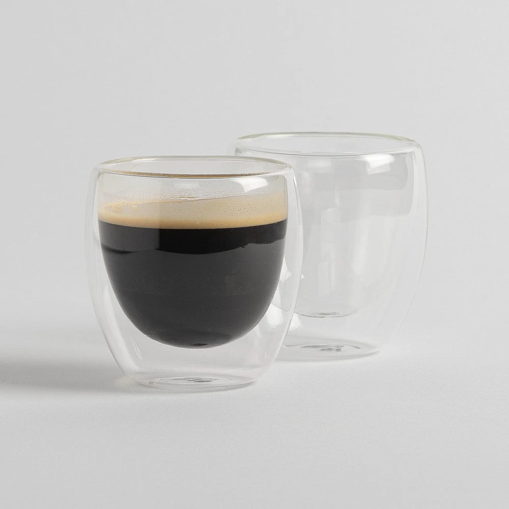 LC Studio Gusto Verres à café à double paroi, ensemble de 2 - 160 ml