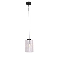 Adjustable Etched Round Glass Matte Black Ceiling Lamp by Luce Lumen