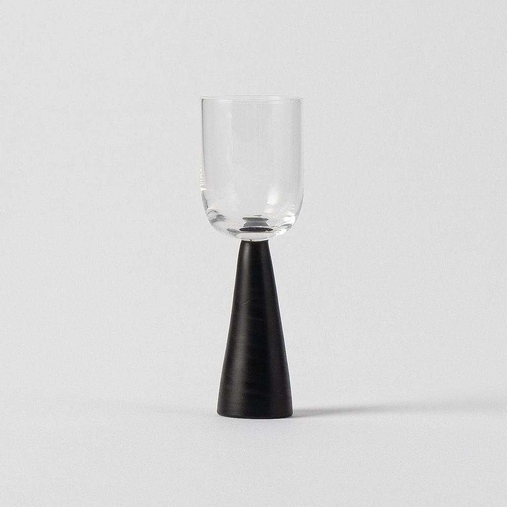 Pyramid Shot Glass, Set of 4 - Black, 40ml