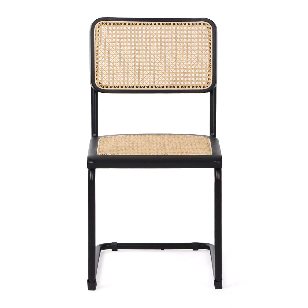 Set of 2 Arwan Black Cane Dining Side Chair