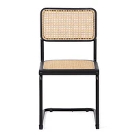 Set of 2 Arwan Black Cane Dining Side Chair