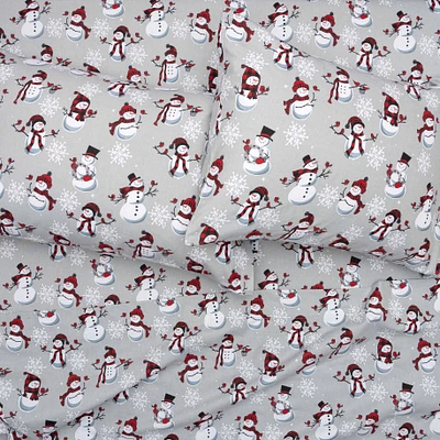 Snowman Ensemble de draps en flannelle