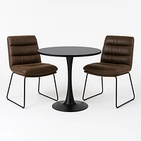 Round Dining Set with Chairs, Set of 3