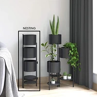 Foldable 6-Tier Planter - Black