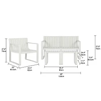 Patioflare 4-Piece Pioneer Conversation Set - Beige