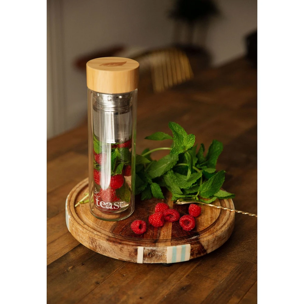 3-in-1 Sustainable Glass and Bamboo Tumbler