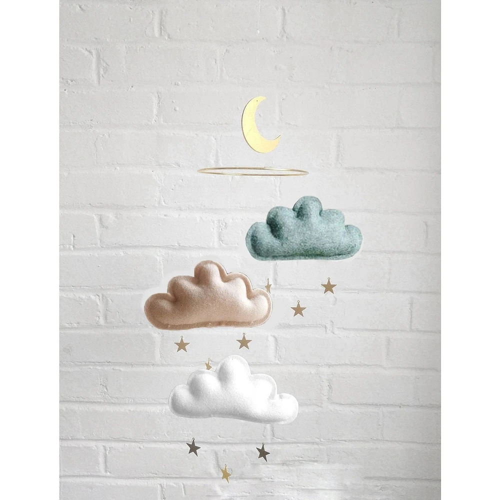 Cloud & Star Mobile - White