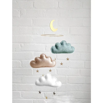 Cloud & Star Mobile - White
