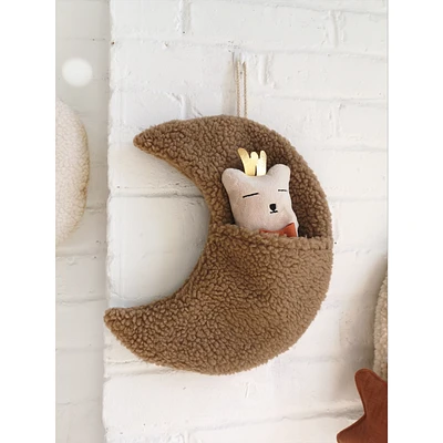 Moon Wall Pocket - Brown