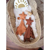 Doudou, étoile, ensemble de 2 - Rouille et Marron