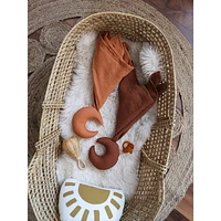 Doudou, lune, ensemble de 2 - Rouille et Marron