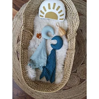 Doudou, lune, ensemble de 2  - Bleu clair et Turquoise