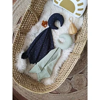Doudou, lune, ensemble de 2 - Vert et Bleu Marine