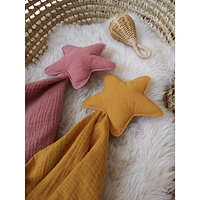 Baby Star Security Blanket, Set of 2  - Rose & Mustard