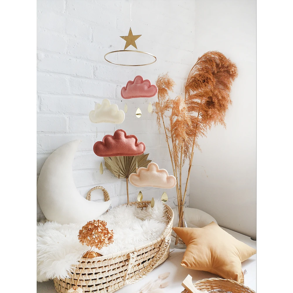 Cloud Mobile - Blush, Ivory, Terracotta & Peach