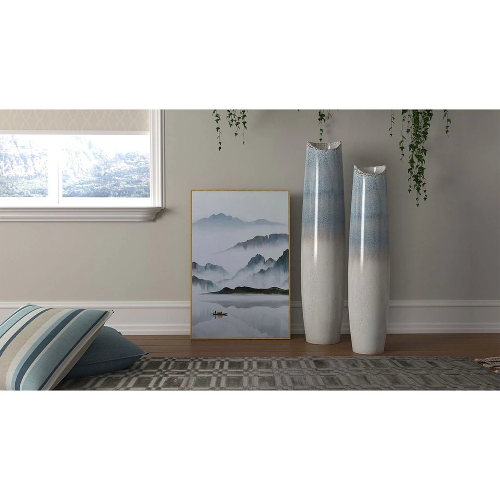 Giclée sur toile peinte à la main « Misty Lagoon »