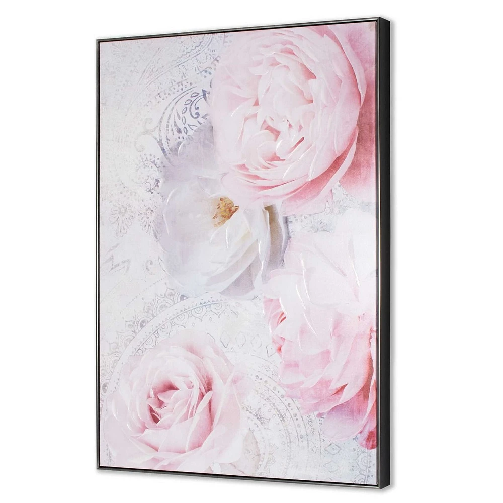 Giclée sur toile peinte à la main « Perfect Peonies »