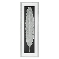 Metallic Feather Silver Shadow Box