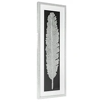 Metallic Feather Silver Shadow Box