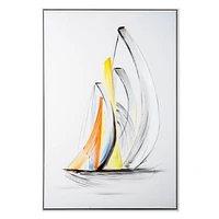 Schooner Winds II Hand Painted Framed Canvas