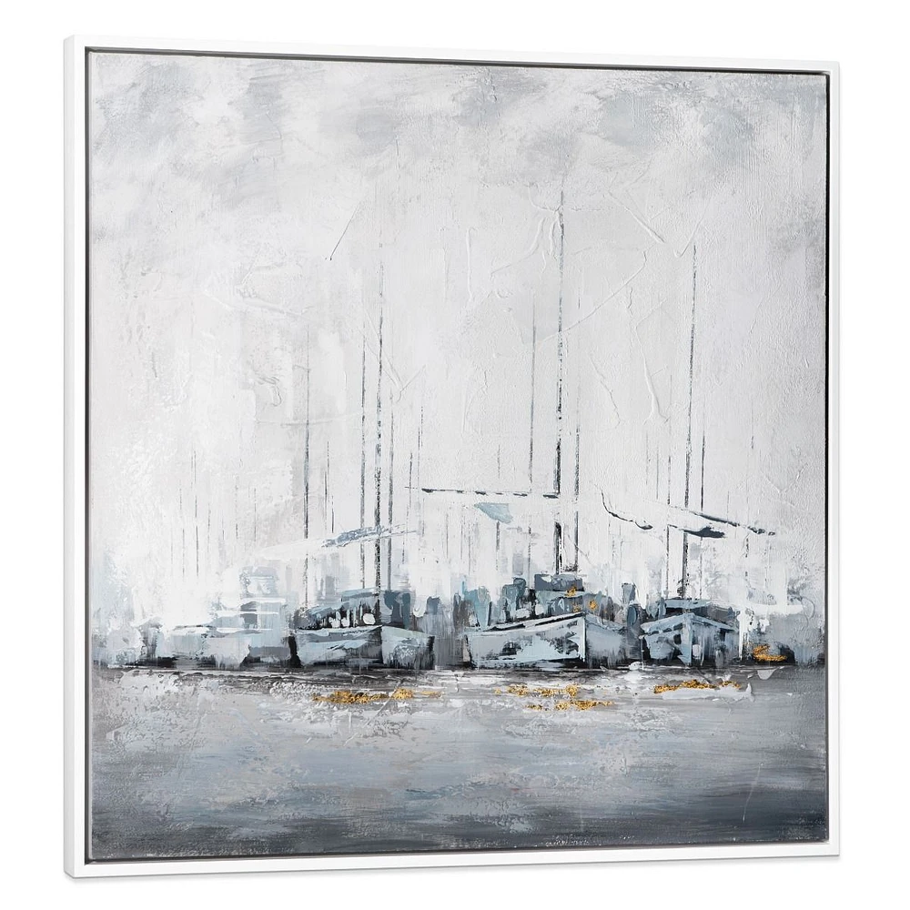 Clipper Coterie Hand Painted Framed Canvas