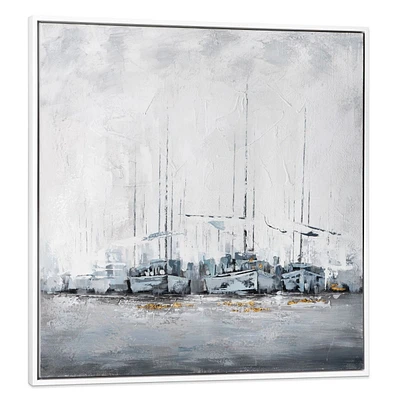 Clipper Coterie Hand Painted Framed Canvas