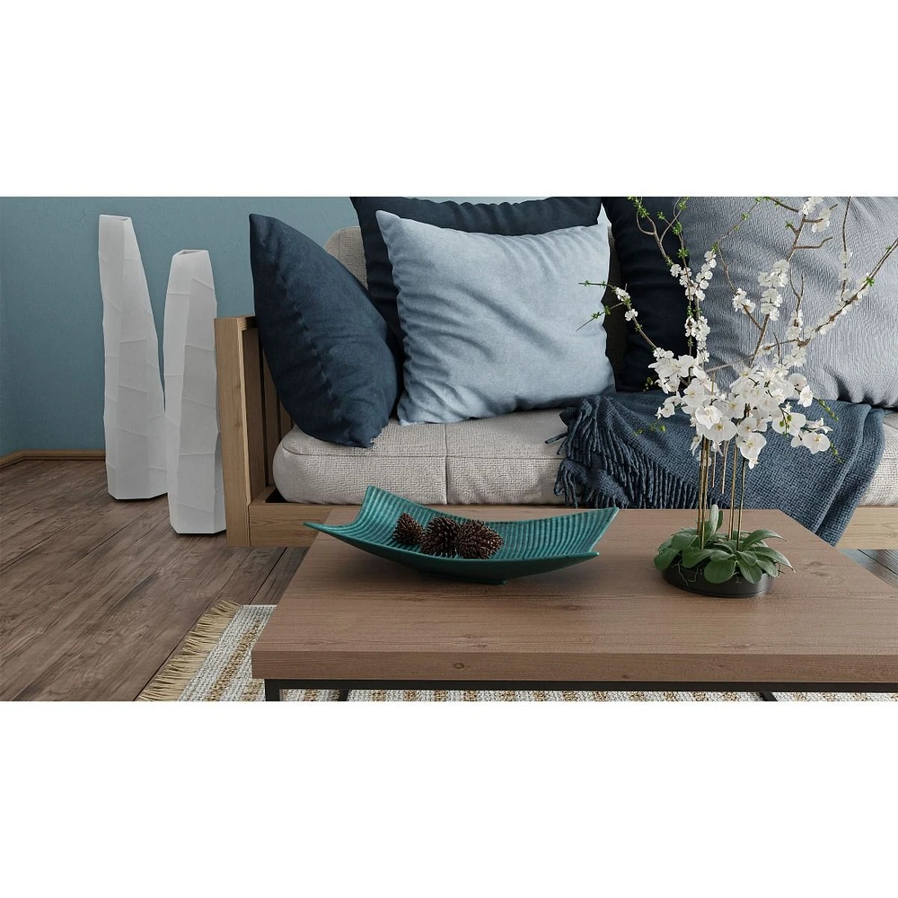 Amalyn Teal Decorative Ceramic Tray