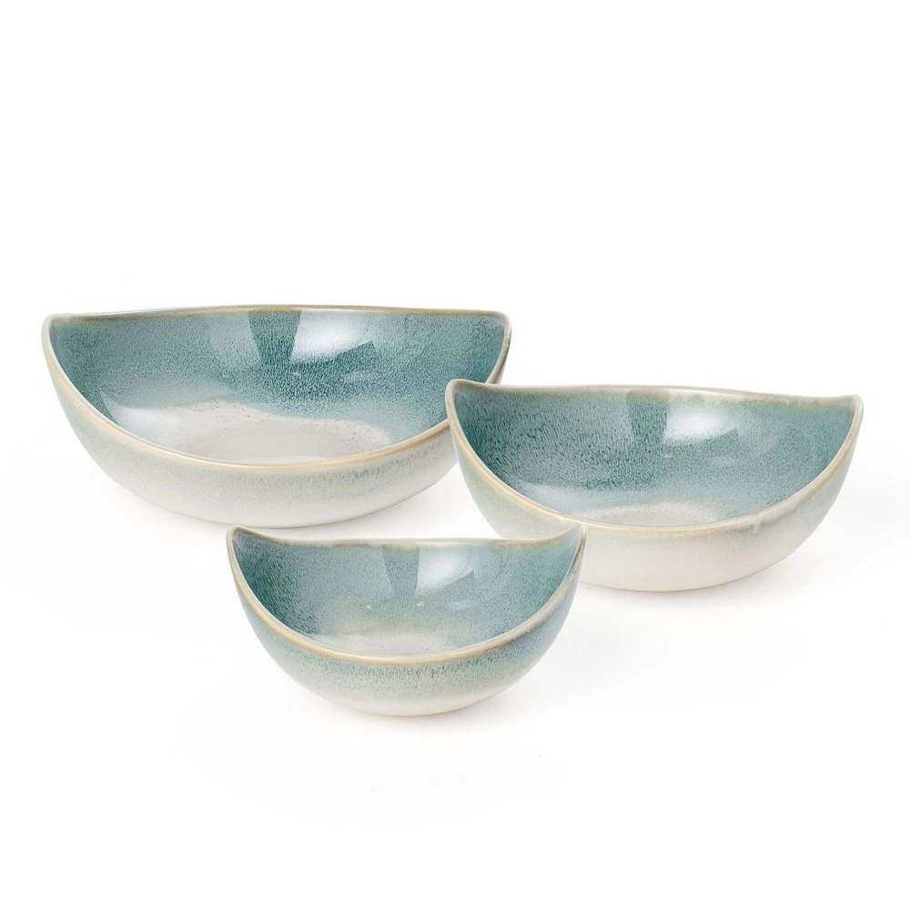 Set of 3 Dorian Decorative Ceramic Bowls