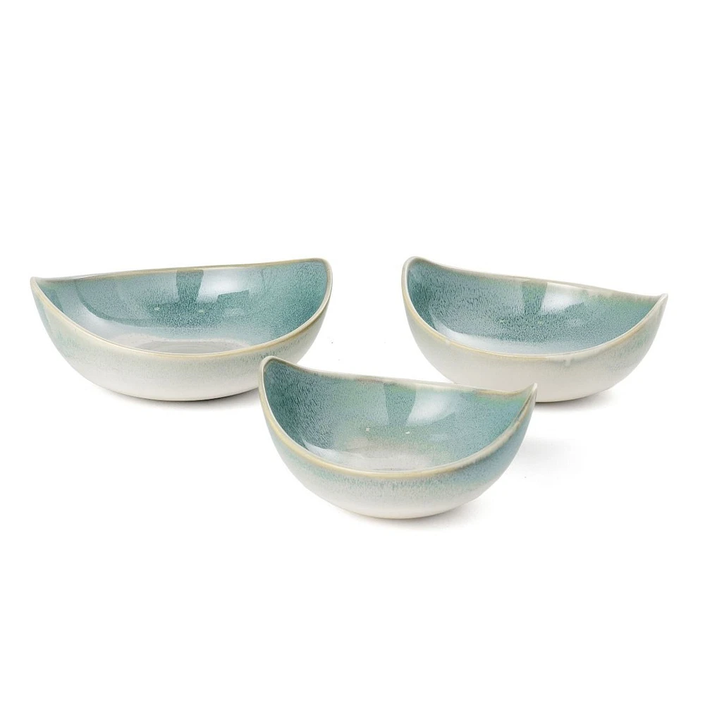 Set of 3 Dorian Decorative Ceramic Bowls