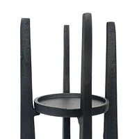 Sanders Small Black Candle Holder