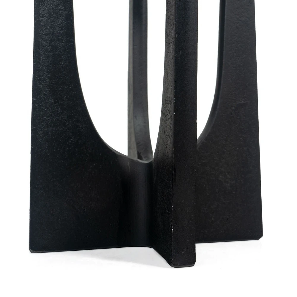 Sanders Small Black Candle Holder