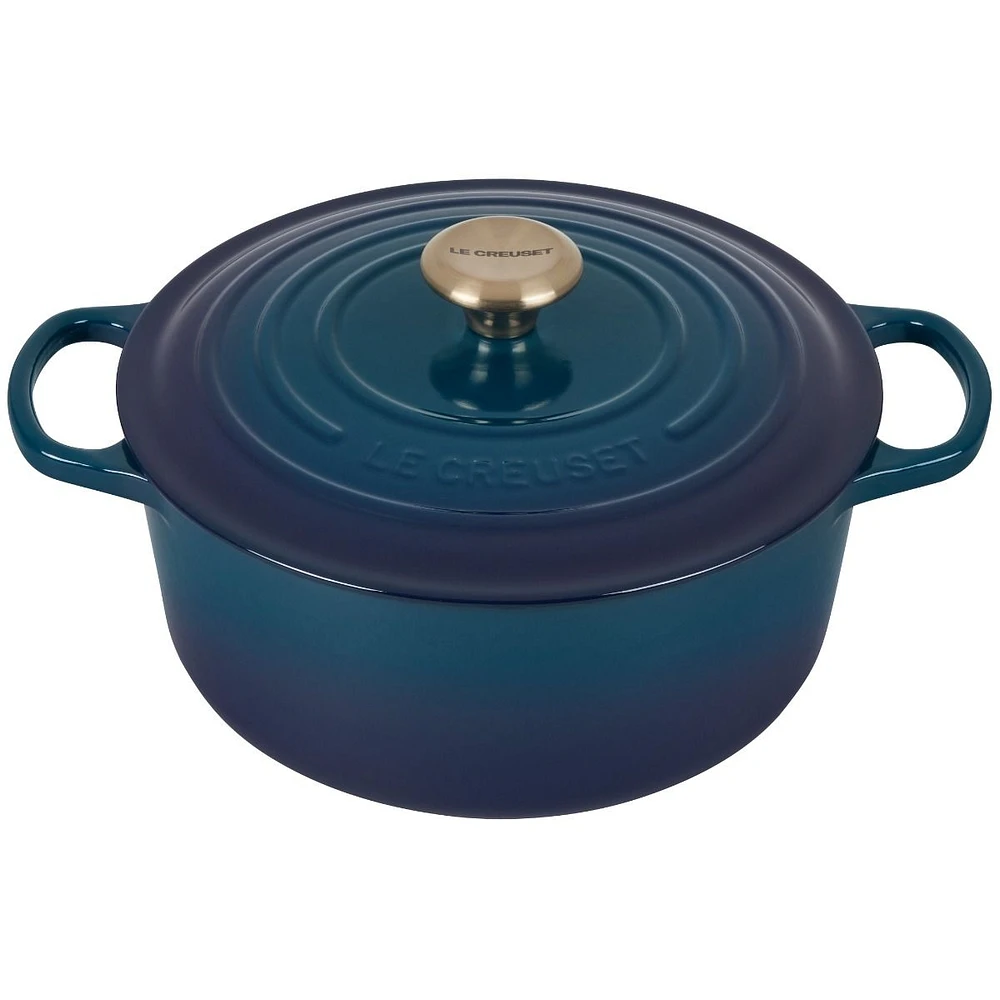 Cocotte ronde signature 5,3 L par Le Creuset - Agave