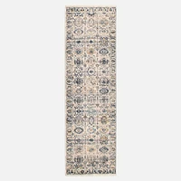 Tapis de couloir « Serenity » bleu / ivoire - 26 po x 96 po