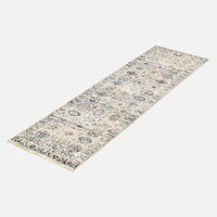 Tapis de couloir « Serenity » bleu / ivoire - 26 po x 96 po