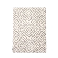 Abstract Ivory Rug - 6'7" x 9'6