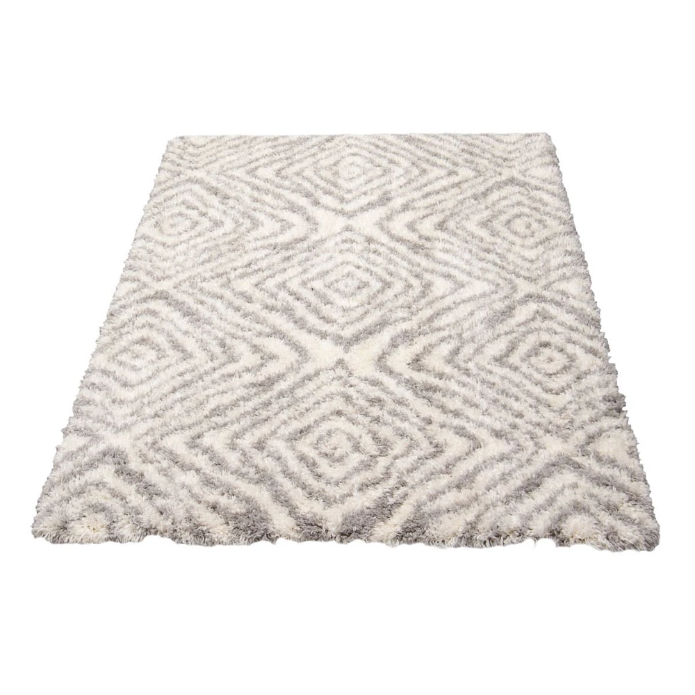 Abstract Ivory Rug - 6'7" x 9'6