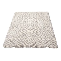 Abstract Ivory Rug - 6'7" x 9'6