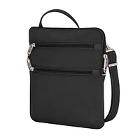 Anti-Theft Classic Slim Double Zip Crossbody - Black