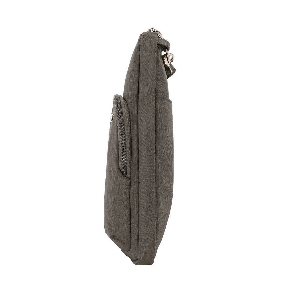 Travelon Essentials Travelon Sac à bandoulière antivol asymétrique mini - Fumée
