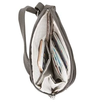 Travelon Essentials Travelon Sac à bandoulière antivol asymétrique mini - Fumée